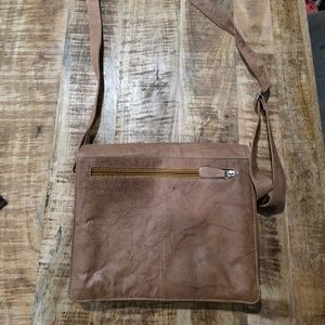Brown Leather Crossbody Bag
